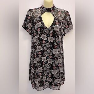 Trixxi Black Floral Mini Dress size XS